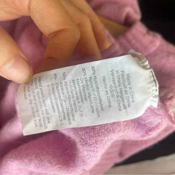 J. Crew Pink Crew Neck Sweater with Botton Details - Picture 7 of 7